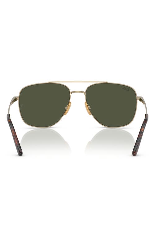Ray Ban Ray-ban 59mm Polarized Square Sunglasses In Gold Flash