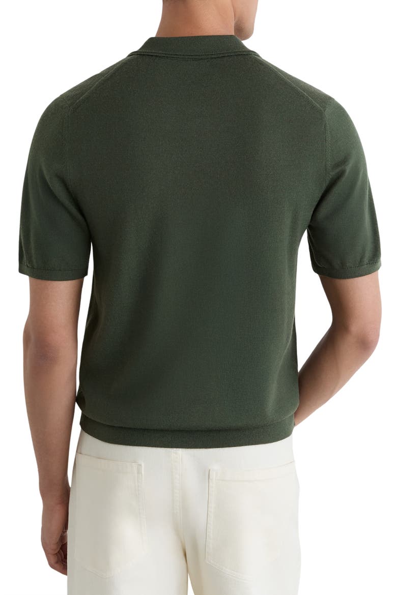 Drayton Wool Short Sleeve Sweater, Alternate, color, DARK GREEN