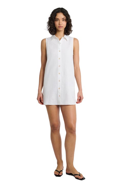 Air Linen Sleeveless Shirtdress