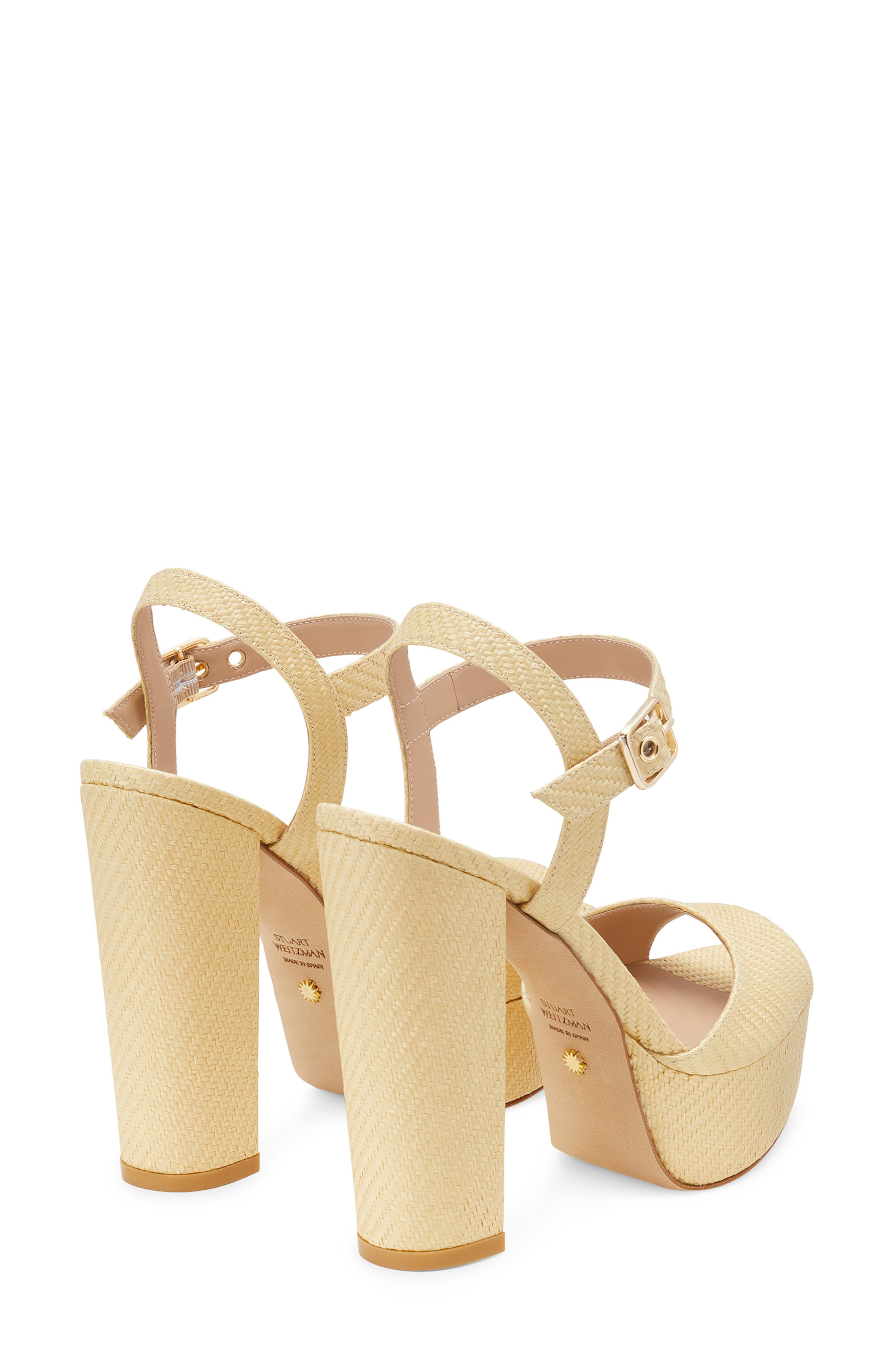 Stuart Weitzman Ryder 95 Platform Sandal, Alternate, color, Wheat