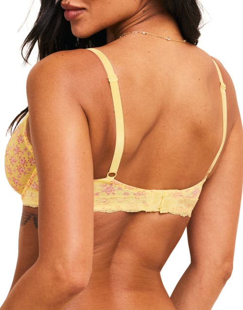 Adore Me Akari Unlined Demi Bra In Ditsy Yellow