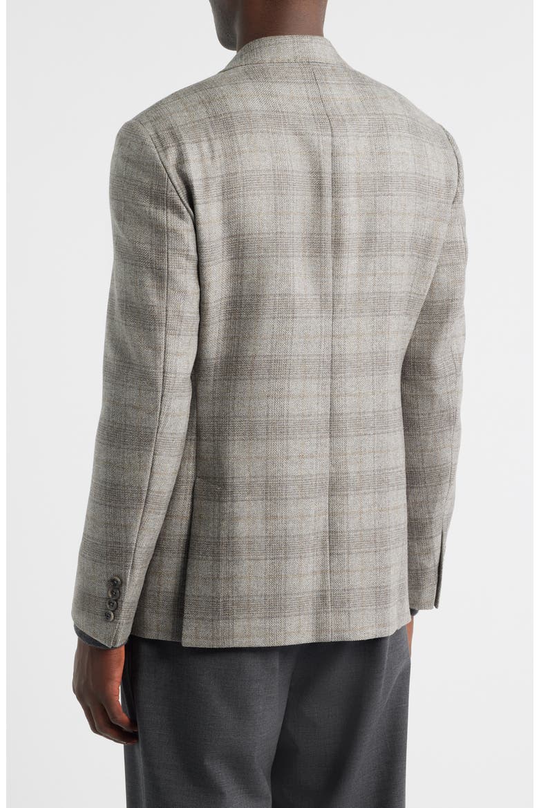 Icon Relaxed Fit Glen Check Brushed Wool Sport Coat, Alternate, color, LIGHT GREY