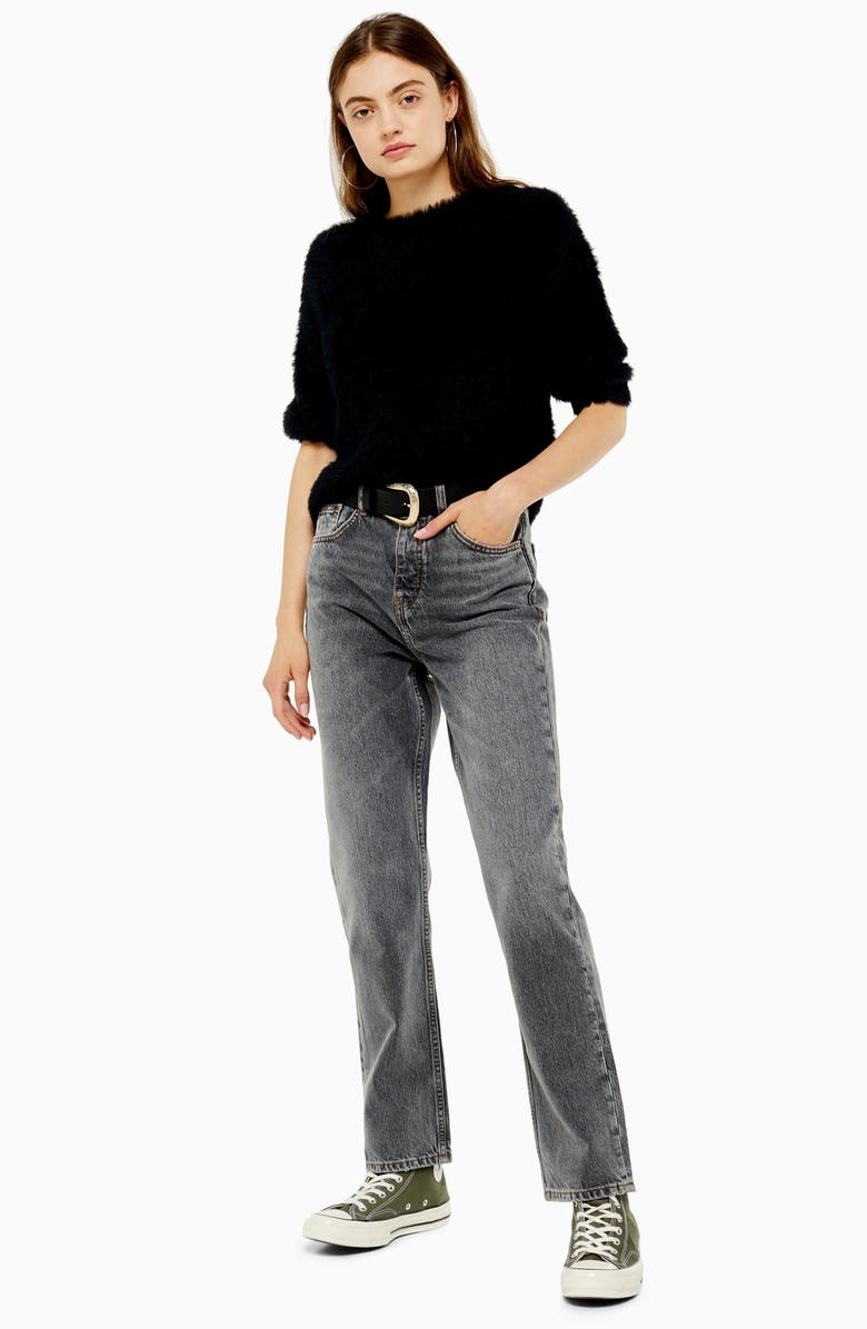 Topshop Straight Leg Editor Jeans, Alternate, color,
