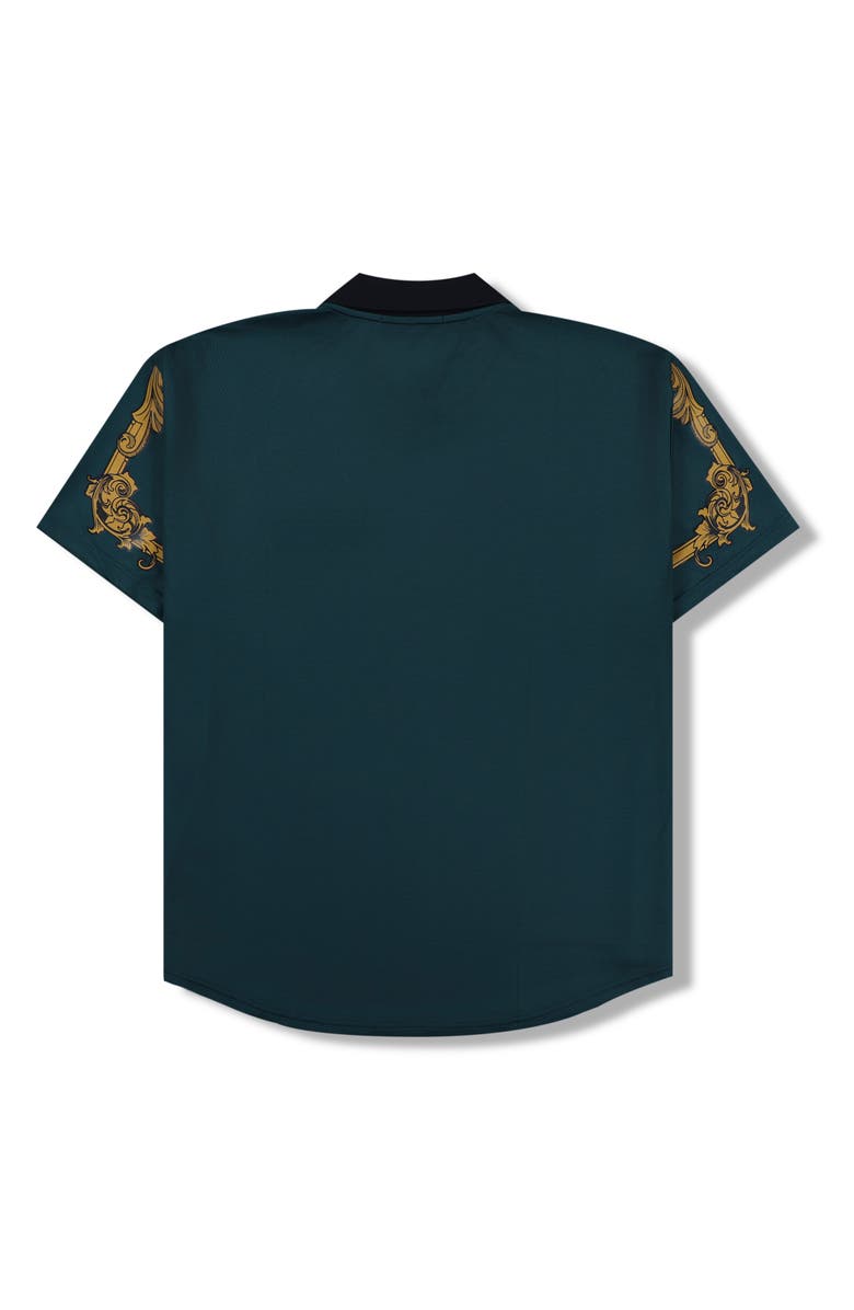 PLEASURES Carlo Johnny Collar Mesh Soccer Jersey, Alternate, color, 