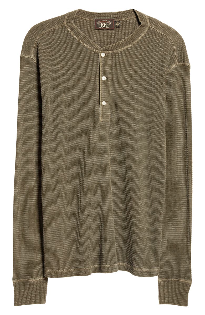 Double RL Long Sleeve Waffle Henley, Alternate, color, 