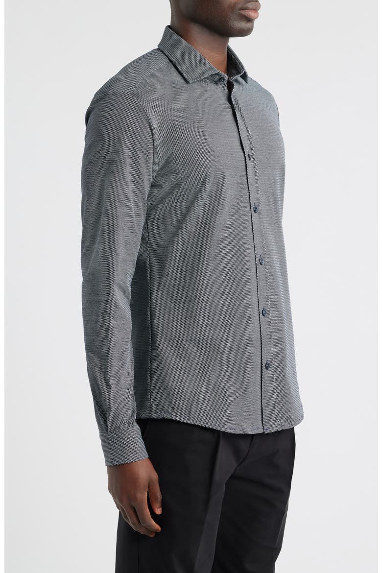 Roan Button-Up Shirt, Alternate, color, NAVY