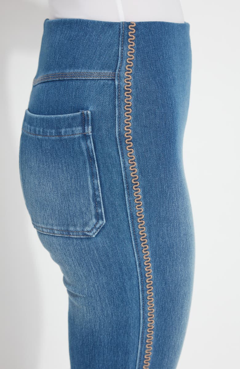 Lysse Kenny Step Hem Ankle Baby Bootcut Jeans, Alternate, color, Midwash