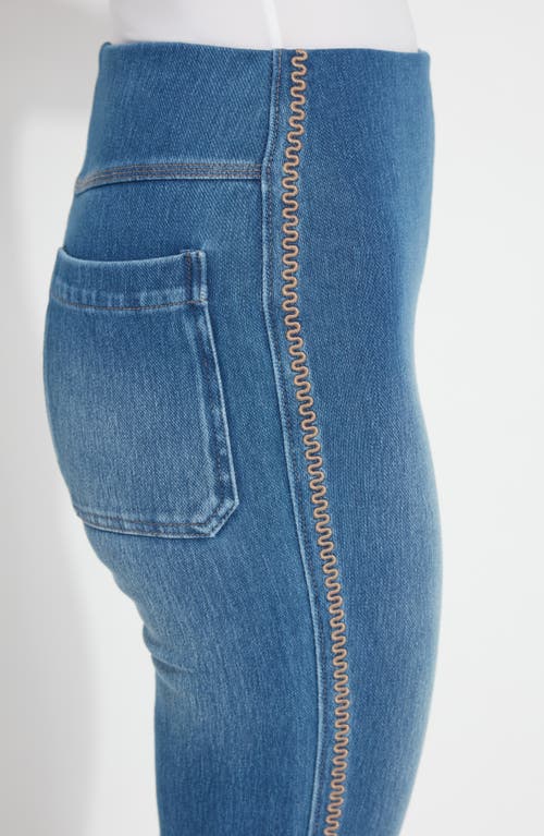 Lyssé Kenny High Rise Ankle Baby Bootcut Jeans In White In Midwash