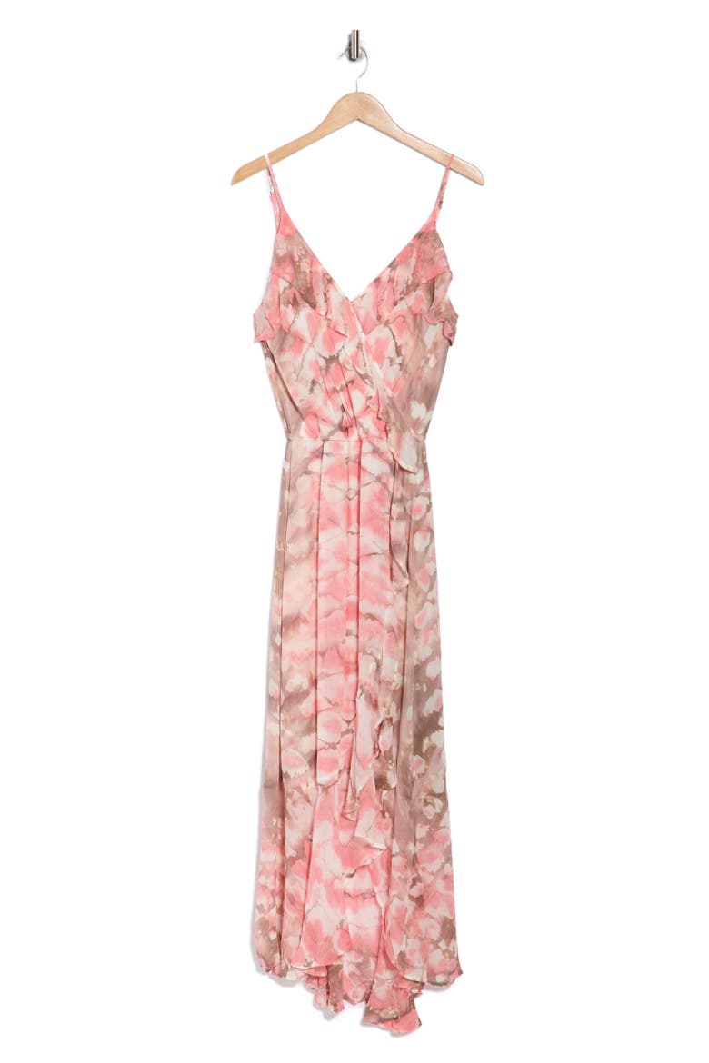 Katelyn Surplice V-Neck Dress, Alternate, color, CORAL CRUSH BOA WASH