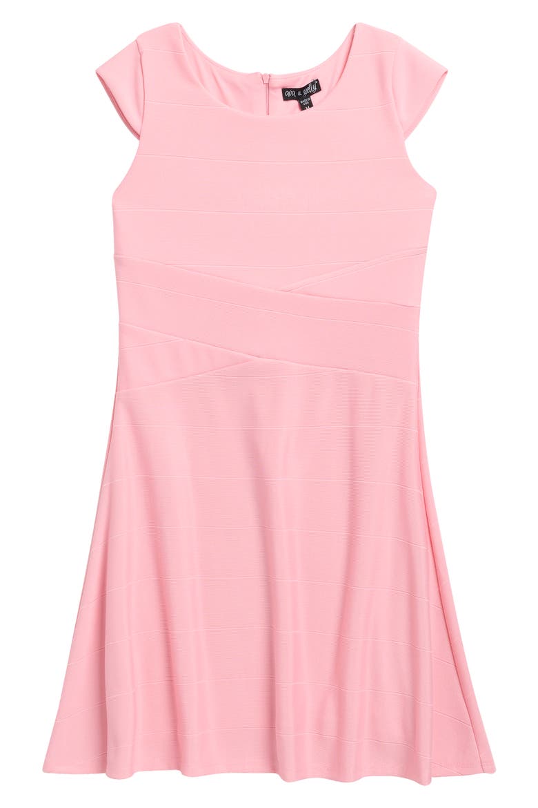 Kids' Fit & Flare Dress, Main, color, PINK