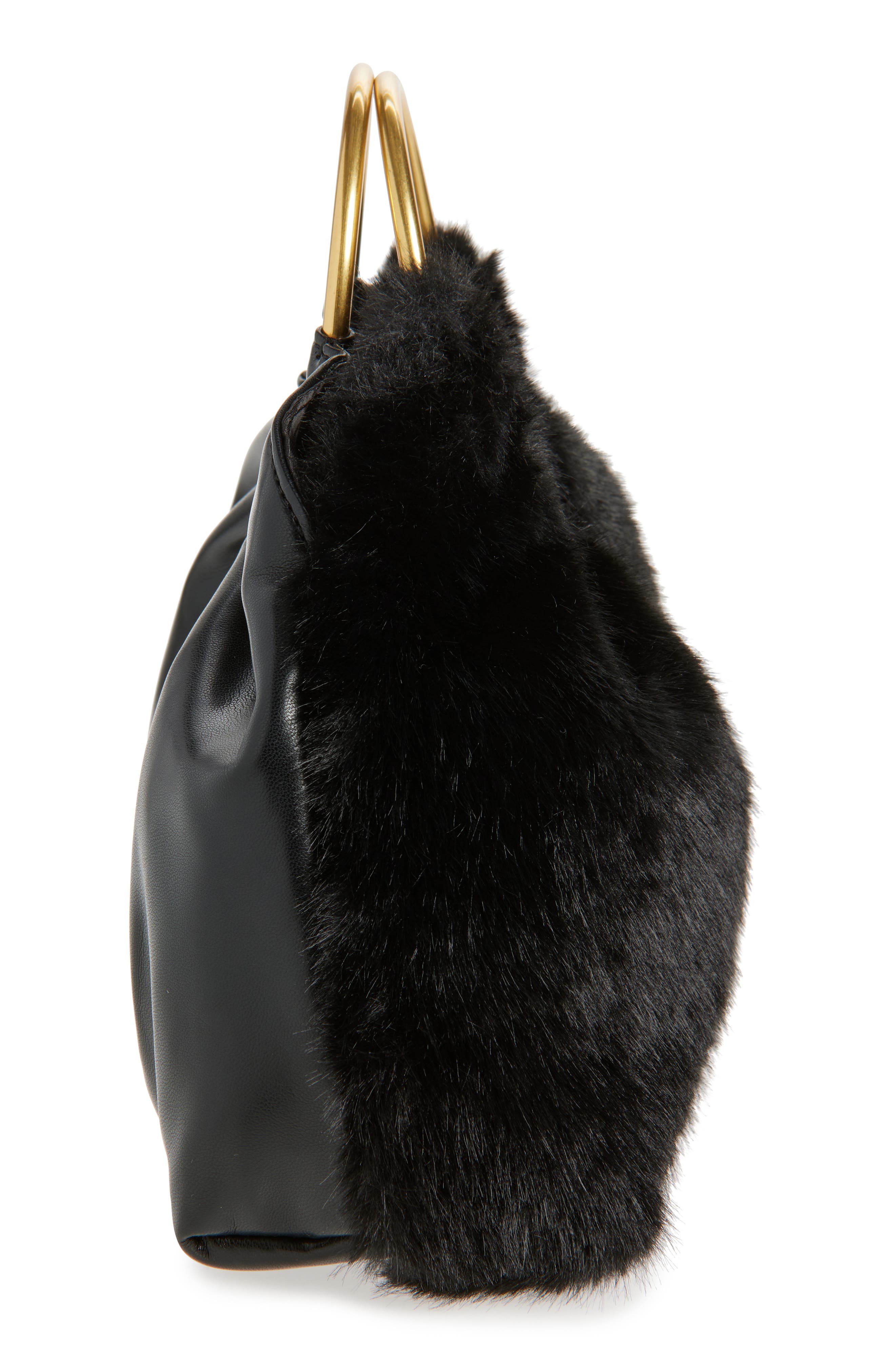 Rebecca Minkoff Mini Madeleine Top Handle Bag, Alternate, color, Black