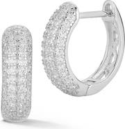 GLAZE JEWELRY Pavé Cubic Zirconia Hoop Earrings