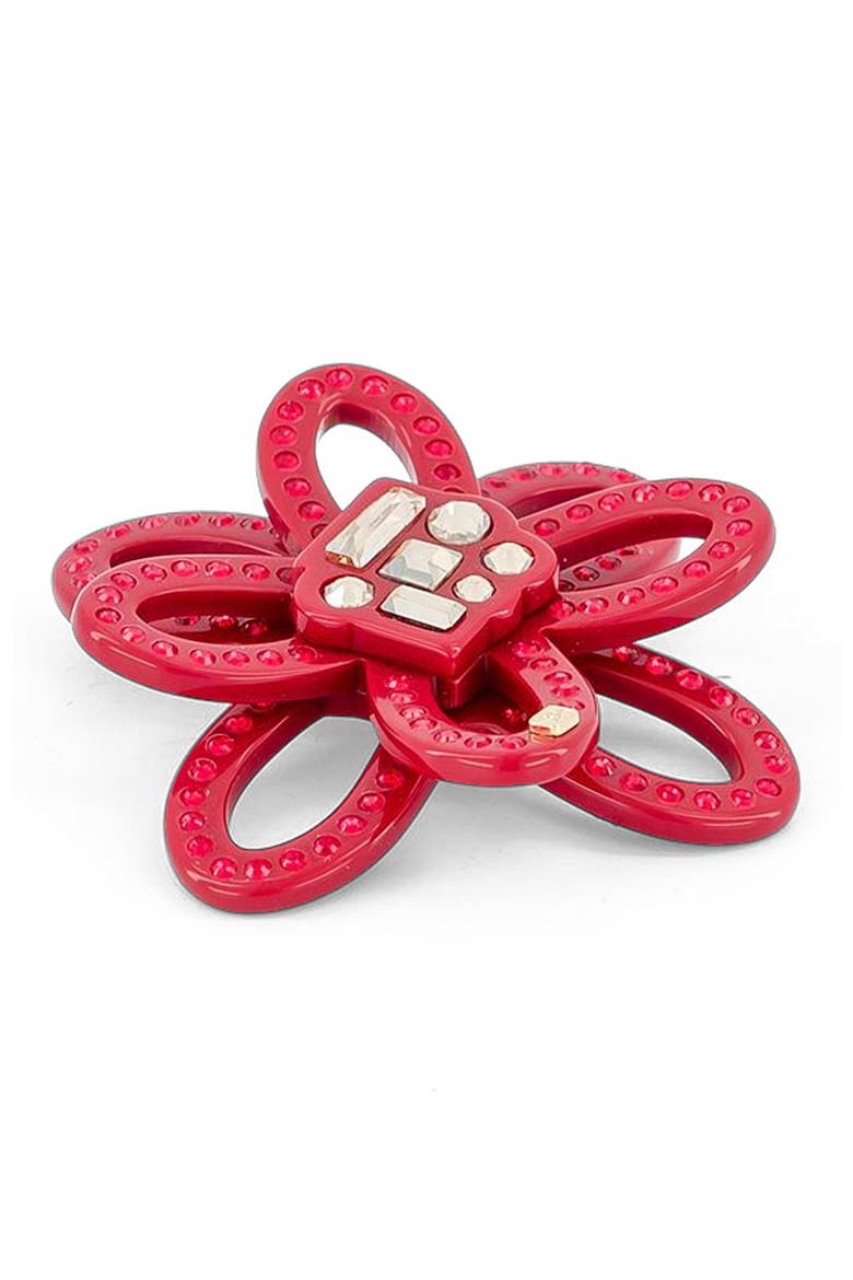 Tango Strass Side Barette, Alternate, color, Red