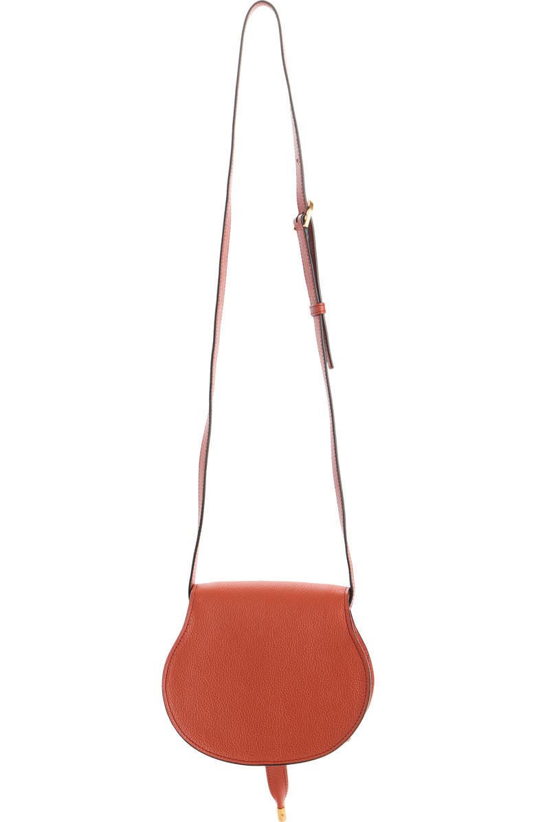 Chloé Small Marcie Leather Crossbody Bag, Alternate, color, Crimson Orange