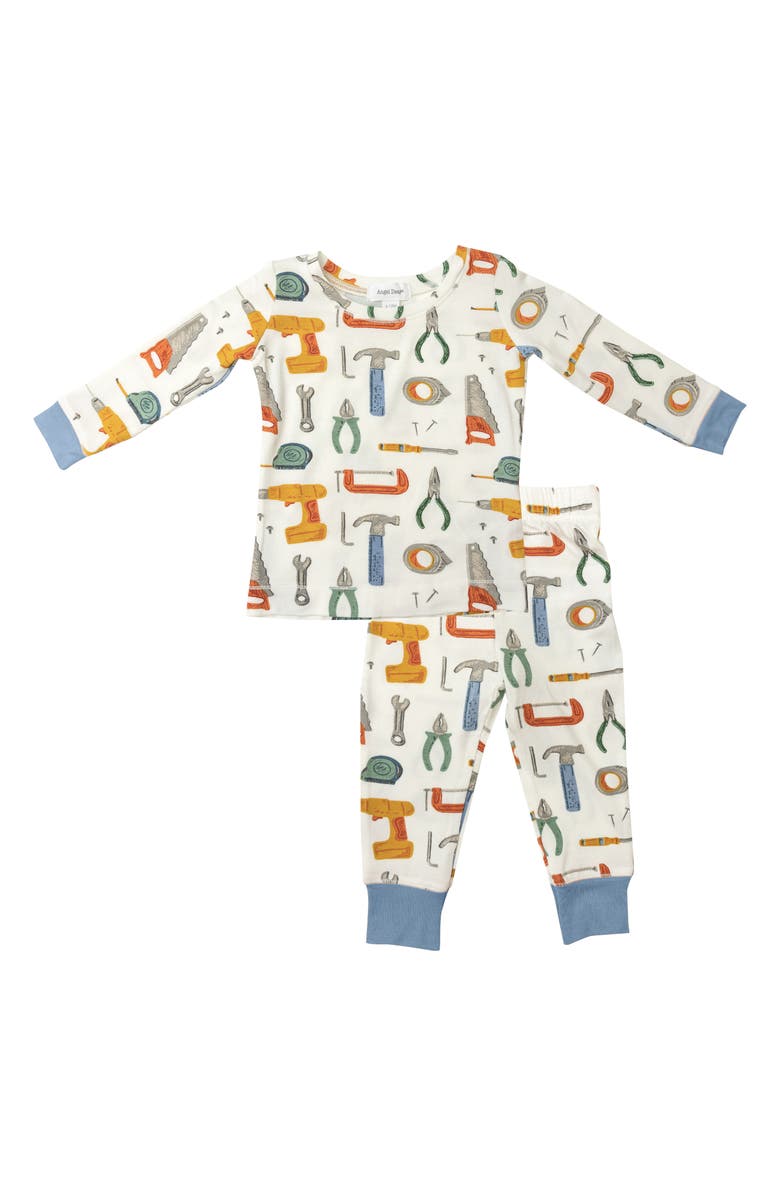 Angel Dear Kids' Tools Fitted Two-Piece Pajamas, Main, color, 