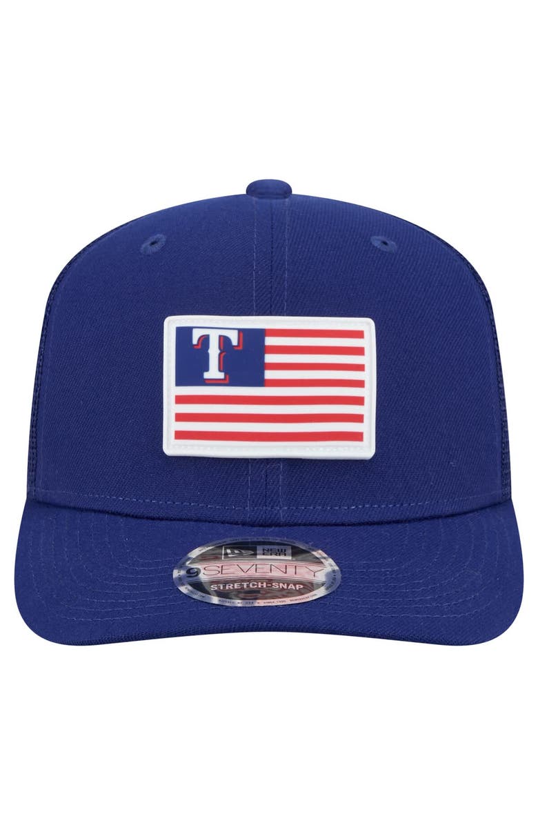 New Era Men's New Era Royal Texas Rangers Flag 9SEVENTY COOLERA Stretch-Snap Hat, Alternate, color, Royal