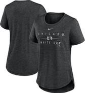 Nike Women's Nike Heather Black Chicago White Sox Knockout Team Stack Tri-Blend T-Shirt