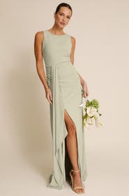 Six Stories Drape Gathered Sleeveless Stretch