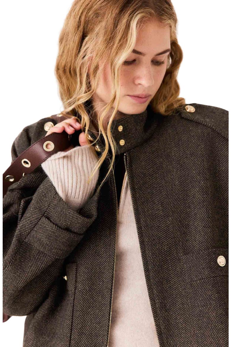 Oversized Wool Jacket, Alternate, color, Dark brown