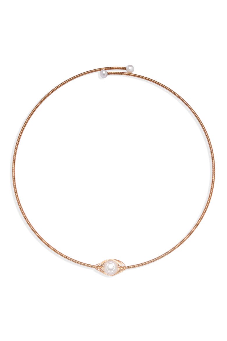 Rowan Freshwater Pearl Choker Necklace, Main, color, GOLD