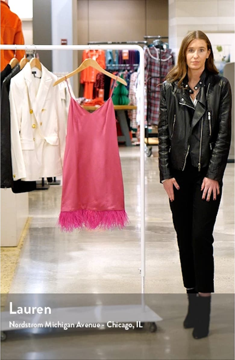 Roxanne Feather Trim Dress, sales video thumbnail