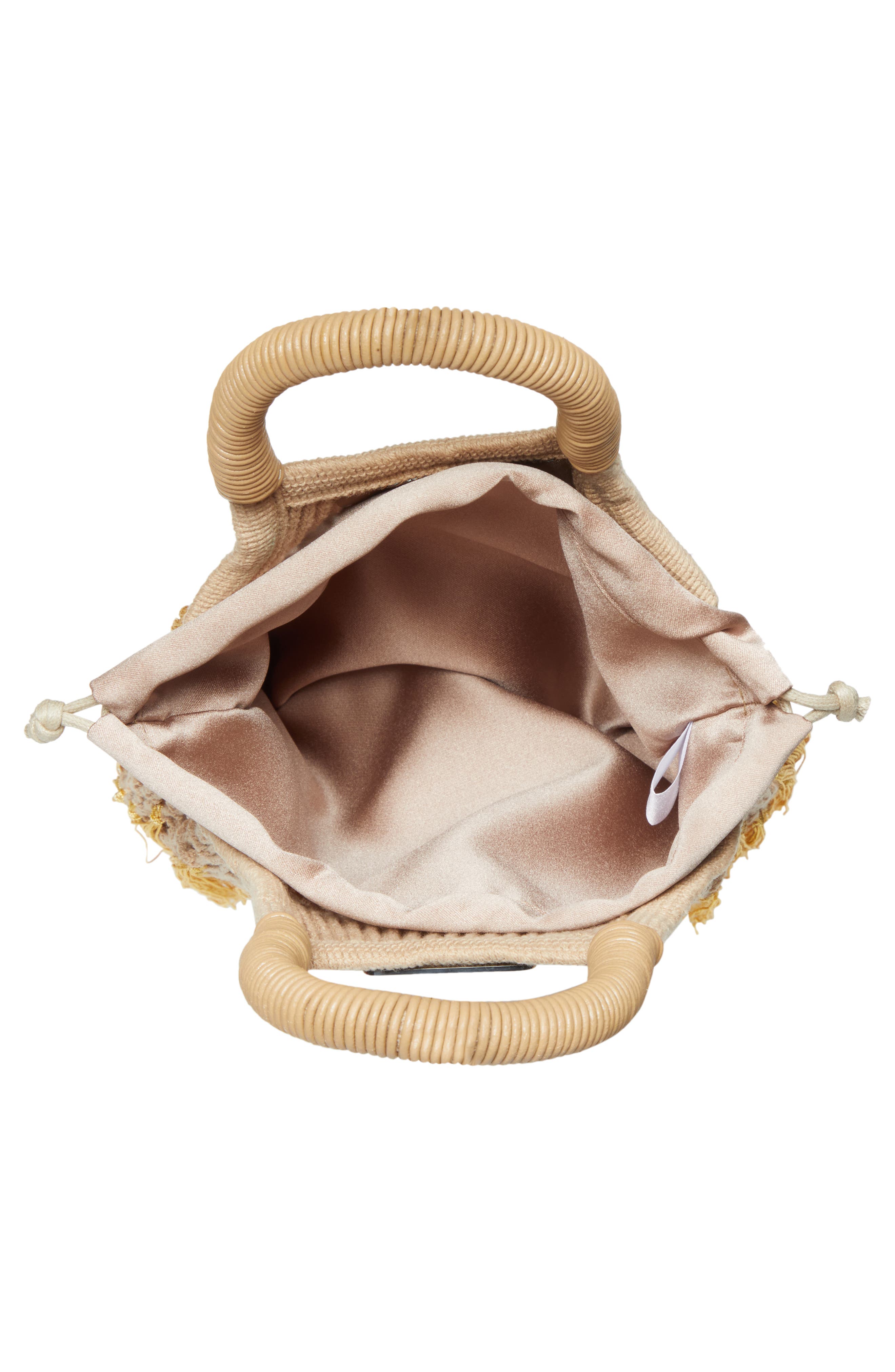 Mini Fringe Top Handle Bag, Alternate, color, SYRUP