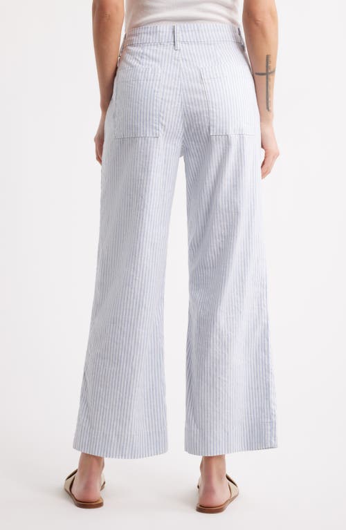 Frank & Eileen Wexford Wide Leg Pants In Blue White Stripe