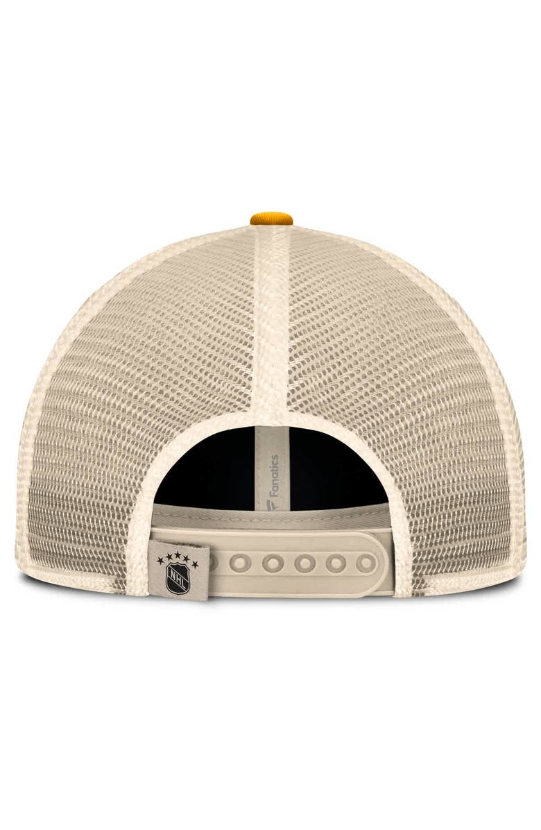 FANATICS Men's Fanatics Black/Gold Boston Bruins Heritage Breakaway Trucker Adjustable Hat, Alternate, color, 
