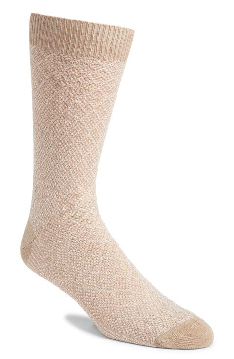 Geo Jacquard Cotton Dress Socks