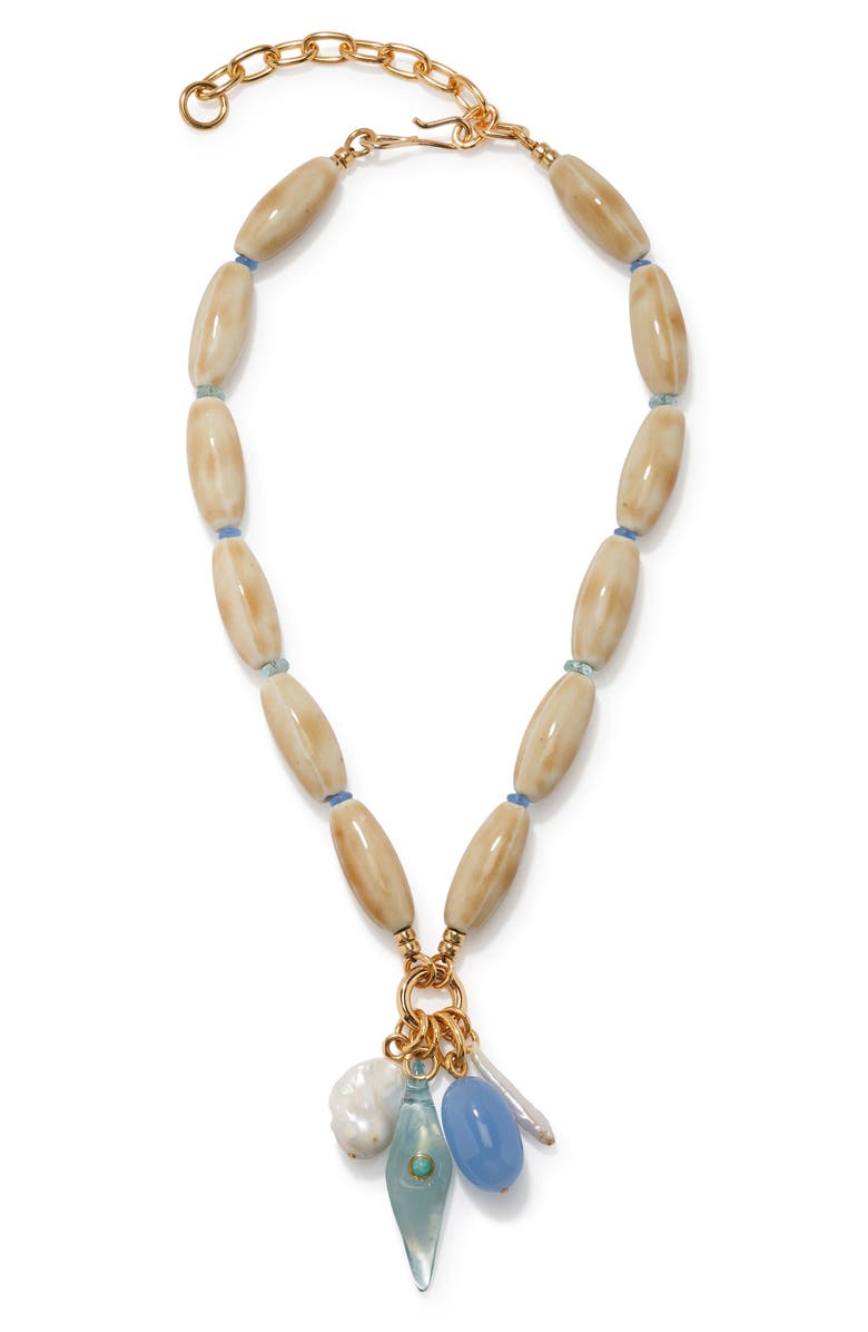 Lizzie Fortunato Marilla Seashell Necklace, Main, color, Seashell Multi