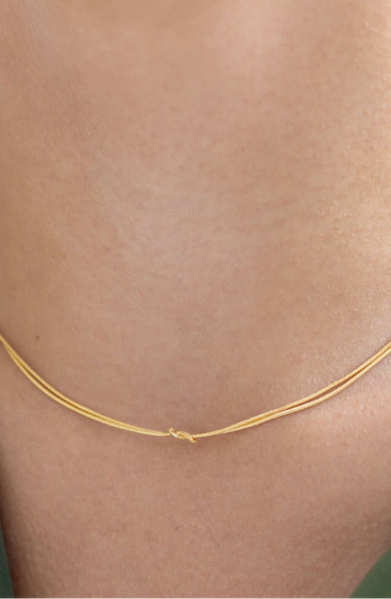 Erin McDermott Jewelry Double-Strand Love Knot Necklace, Alternate, color, Gold