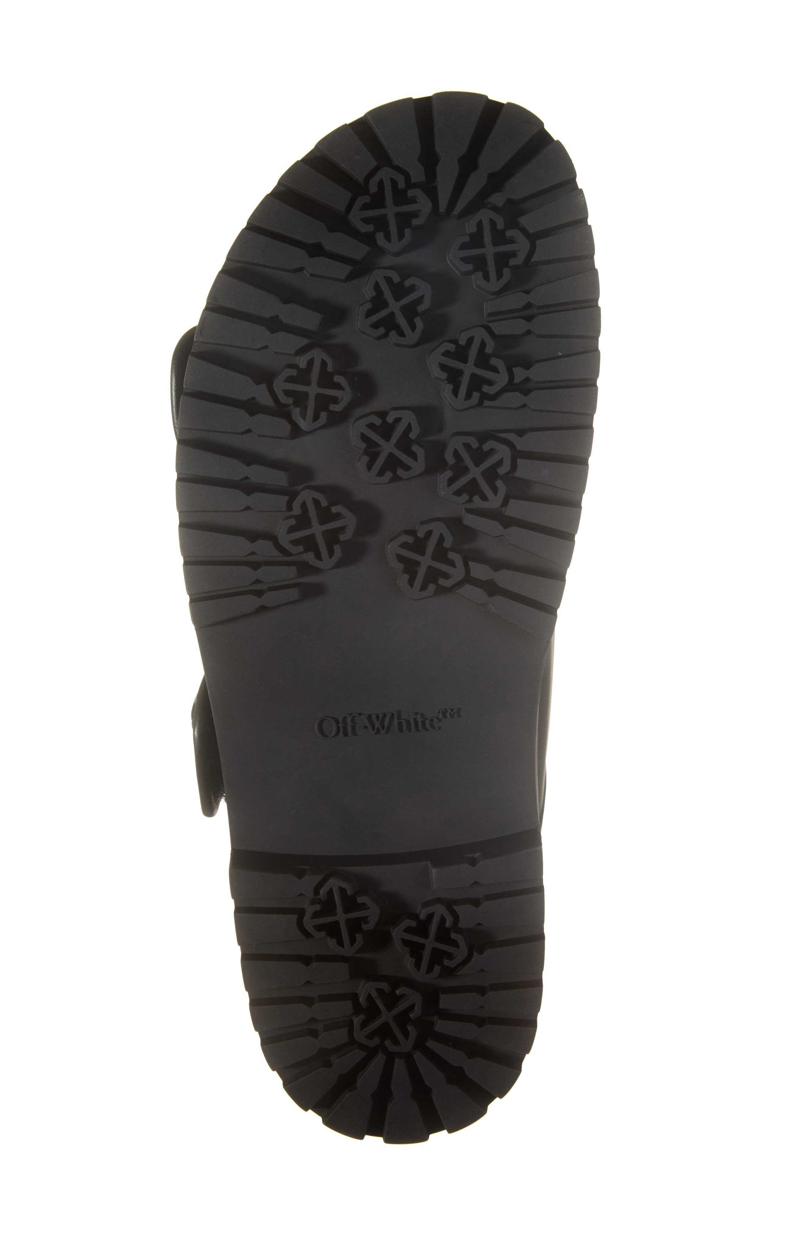 Arrow Slide Sandal, Alternate, color, BLACK - SILVER