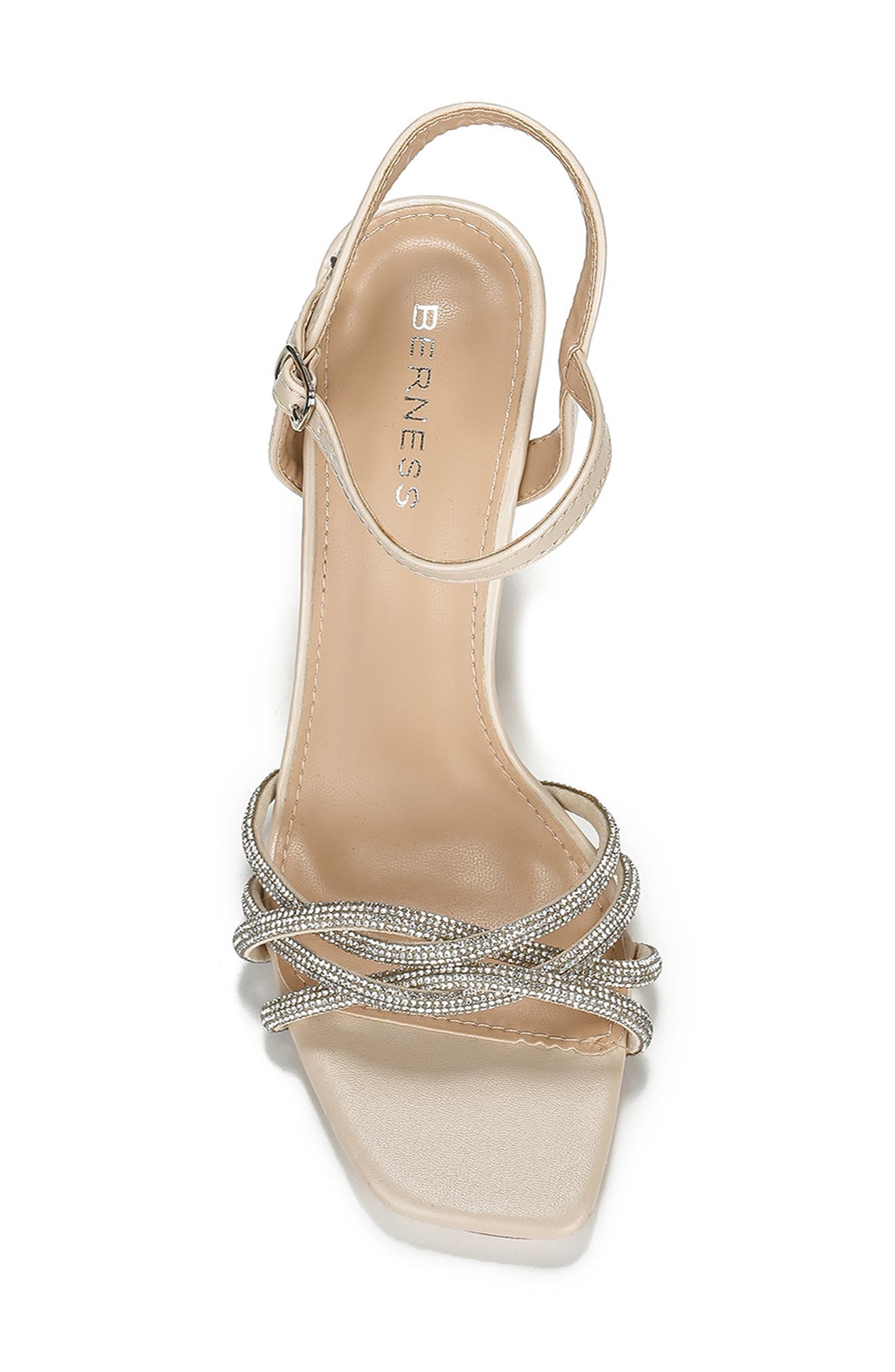 BERNESS Hilda Rhinestone Sandal, Alternate, color, Beige