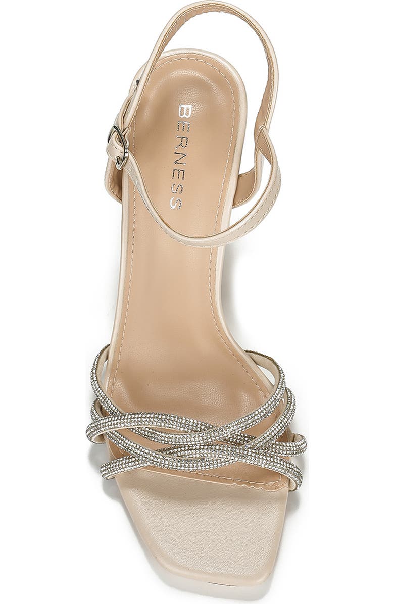 BERNESS Hilda Rhinestone Sandal, Alternate, color, Beige