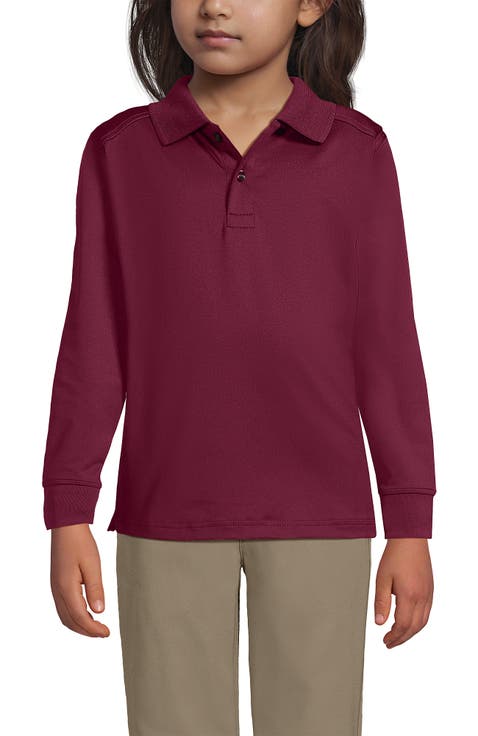School Uniform Kids Long Sleeve Rapid Dry Polo Shirt