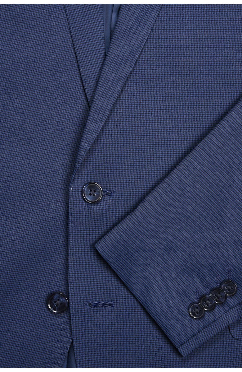 SAVILE ROW CO Blue Tonal Check Notch Lapel Slim Fit Suit, Alternate, color, 