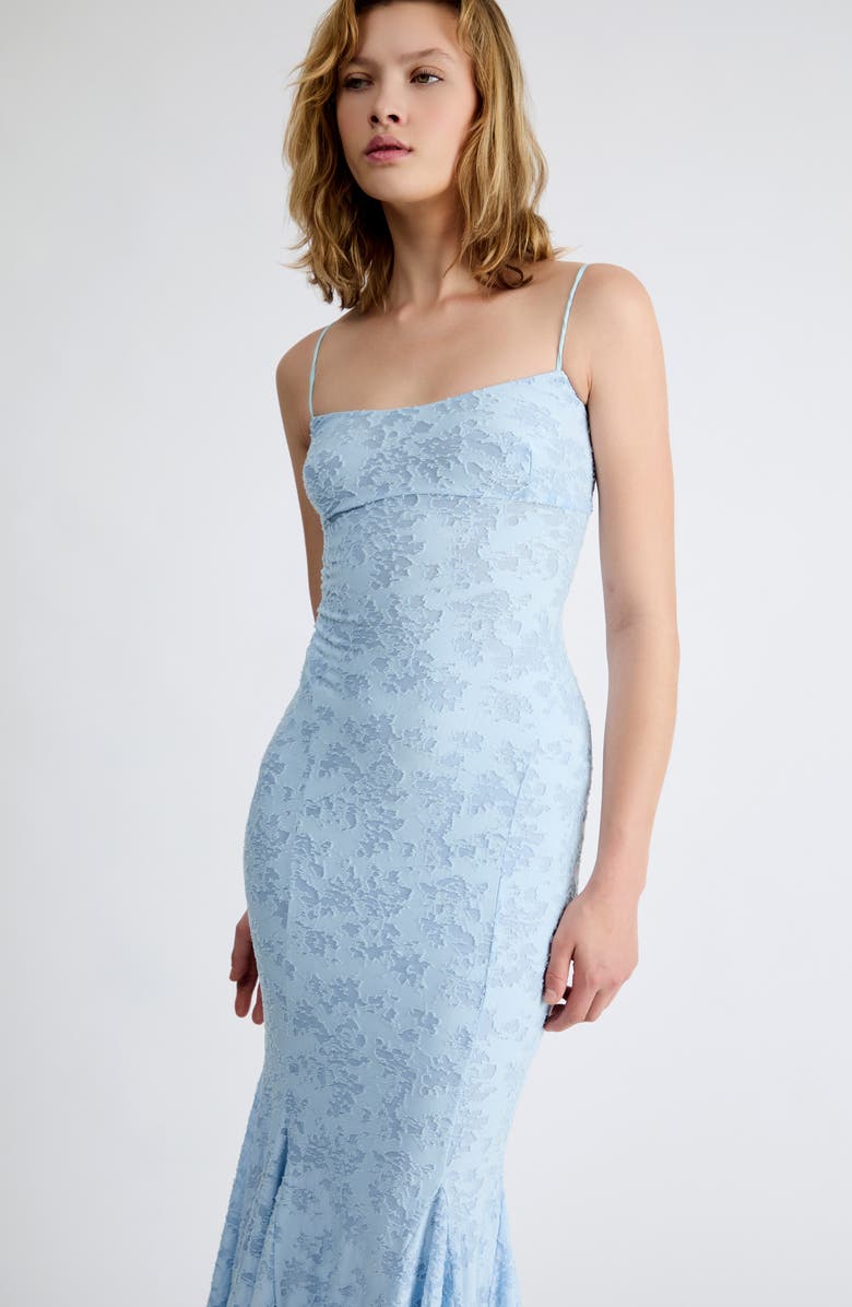 Extro & Vert Lara Stretch Lace Back Maxi Dress, Alternate, color, Blue