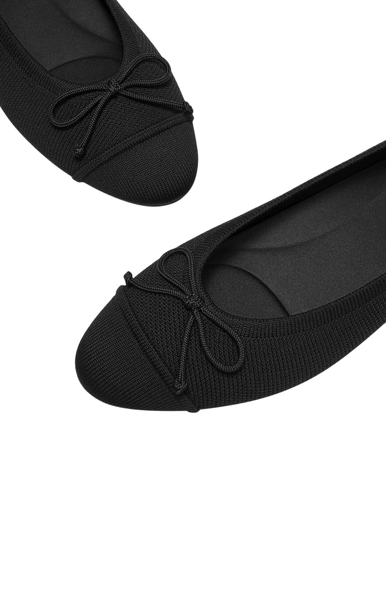 VIVAIA Almond-Toe Bow Flats, Alternate, color, Black
