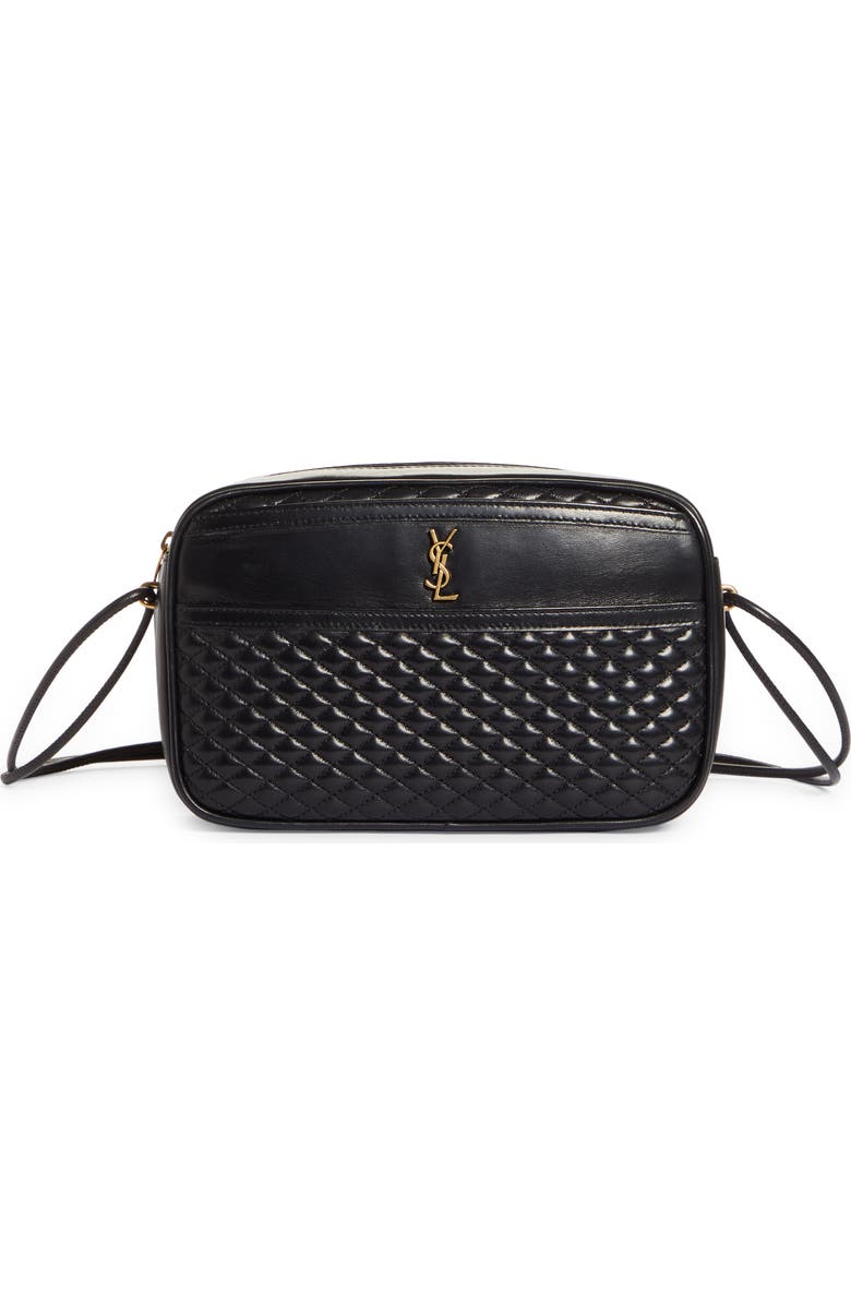 Saint Laurent Matelassé Leather Camera Bag, Main, color,