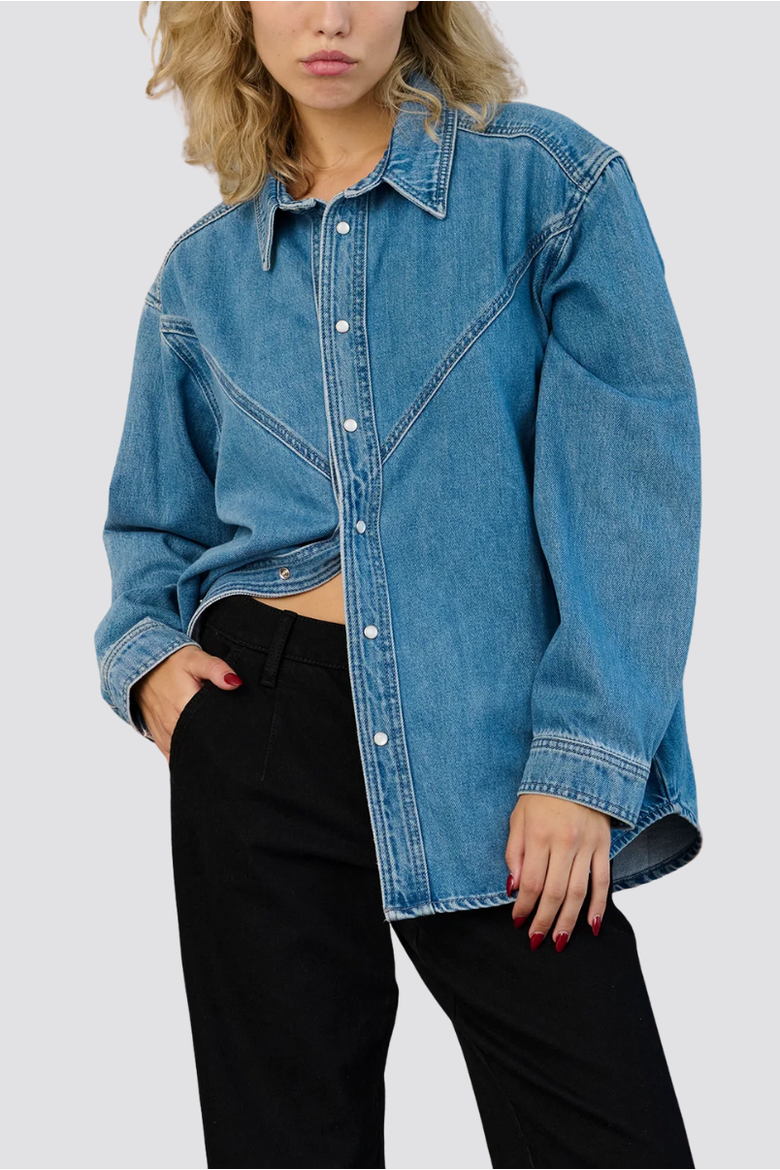 Usher Denim Shirt, Main, color, Main St.
