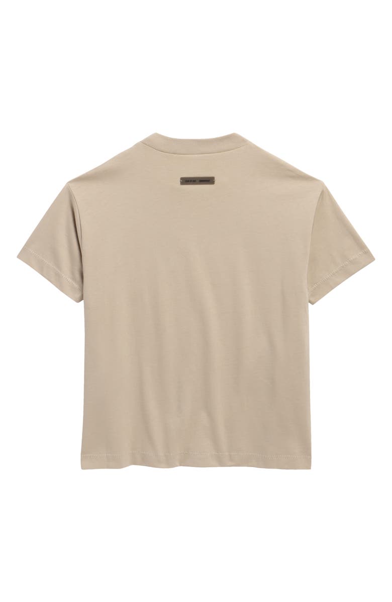 Fear of God Essentials Kids' Classic Metallic Logo Short Sleeve T-Shirt, Alternate, color, Timber