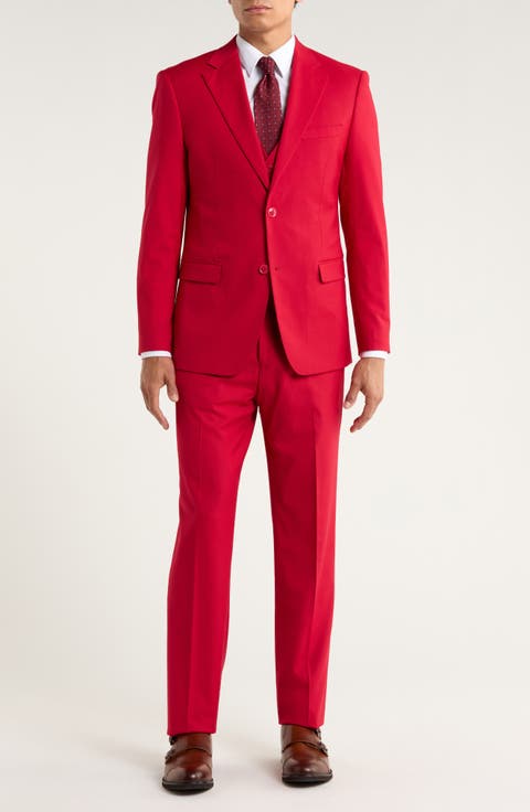 Red Mélange 3-Piece Suit