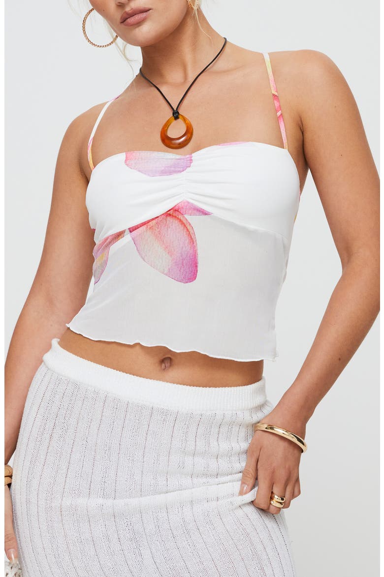 Palladino Floral Mesh Camisole, Main, color, PINK / WHITE
