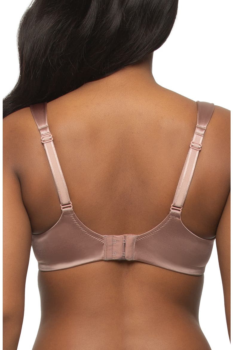 Stellar Smooth Satin Unlined Underwire Bra, Alternate, color, ROSE TAN