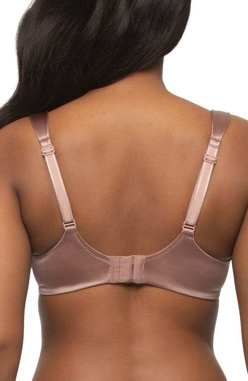 Felina Stellar Smooth Satin Unlined Underwire Bra In Rose Tan