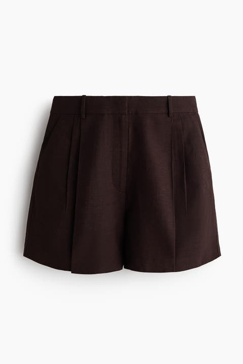Tailored Linen-blend Shorts