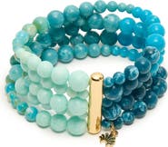 Lele Sadoughi Riviera Five Strand Beaded Bracelet