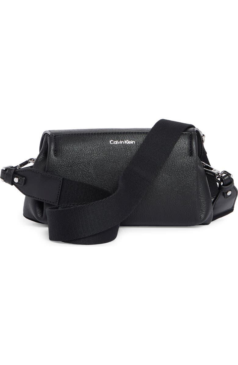 Calvin Klein Kala Crossbody Bag, Alternate, color, Black/ Silver