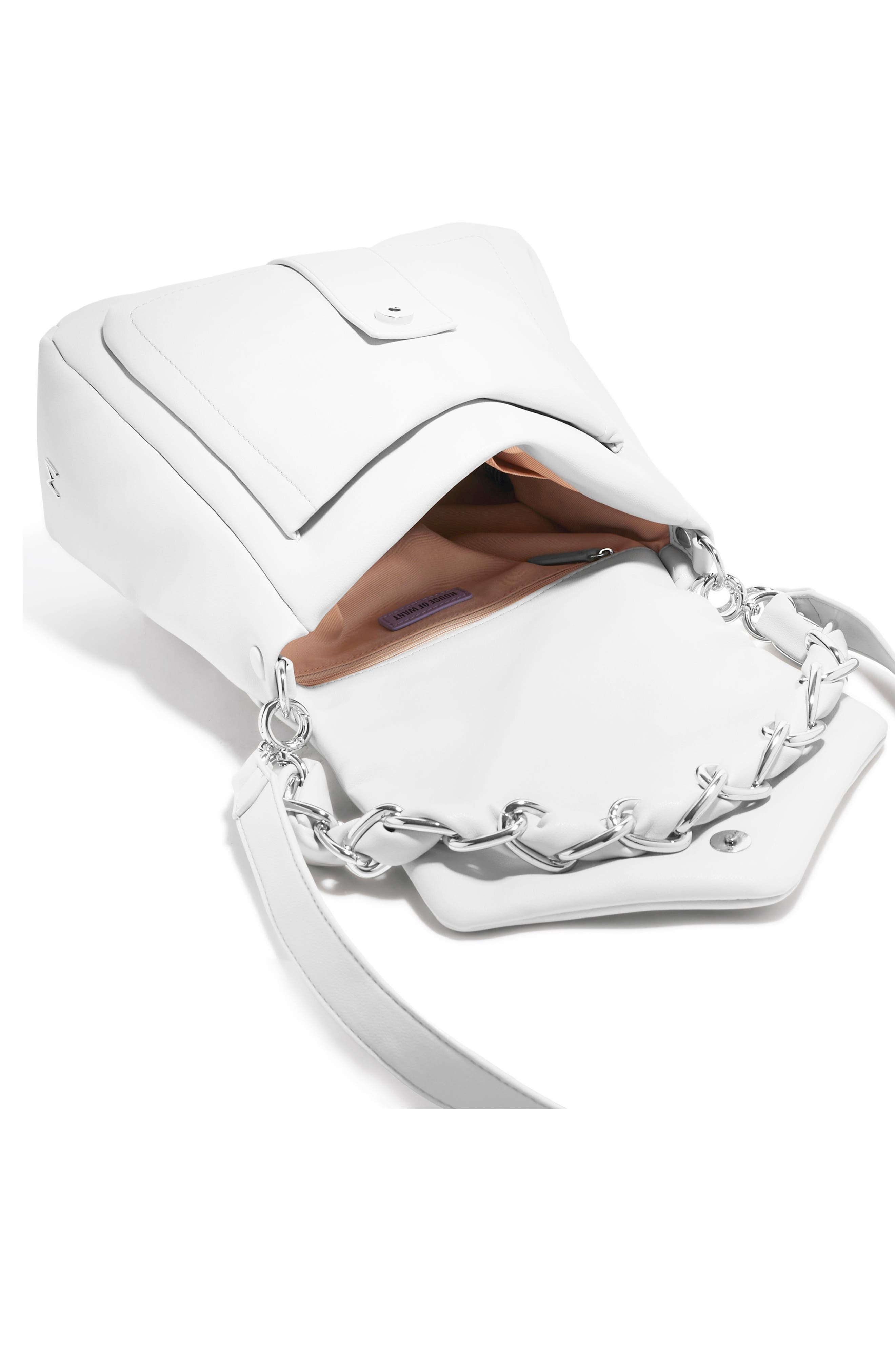 We Are Fearless Vegan Leather Crossbody Bag, Alternate, color, SOFT WHITE