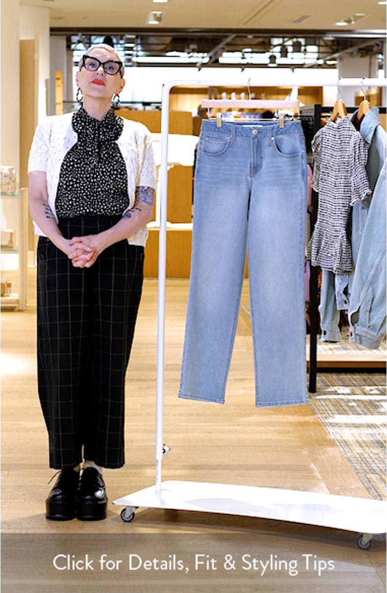 High Waist Straight Leg Jeans, sales video thumbnail